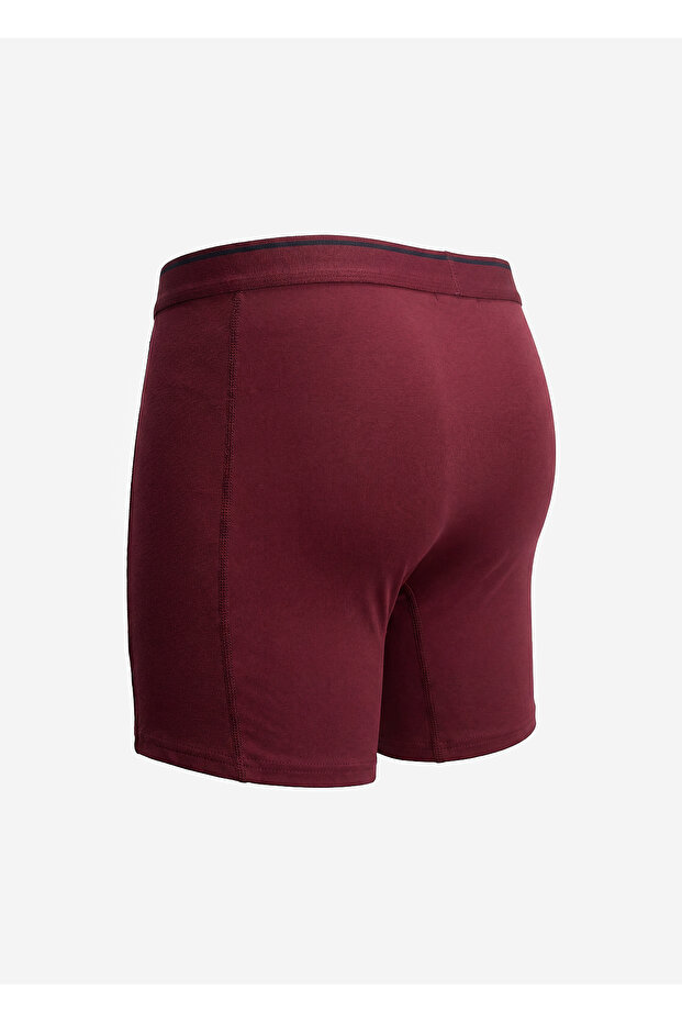 Men's Solid Color Stitched Boxer Shorts - 3
