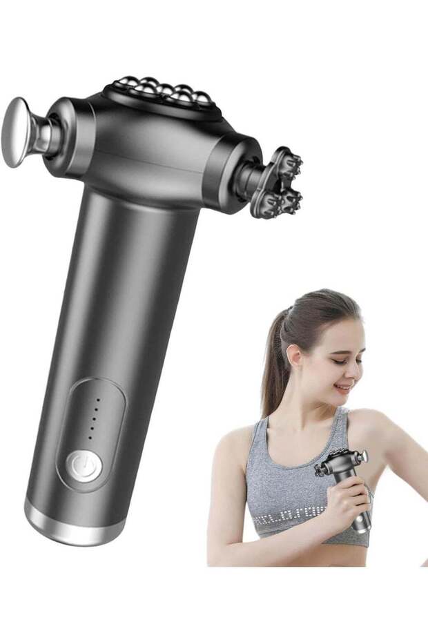 Handheld Deep Tissue Percussion Massage Gun – Portable Quiet Muscle Recovery Massager for Athletes