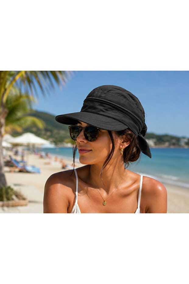 Summer Sun Hat – Zippered Visor Hat with Uv Protection and Open Top