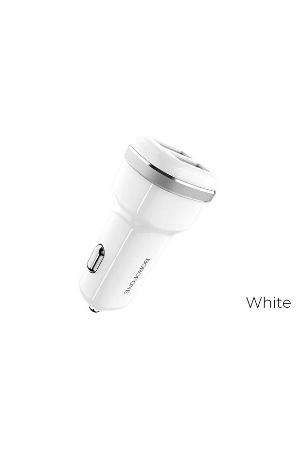 Încărcător auto 2x USB, alb - 1