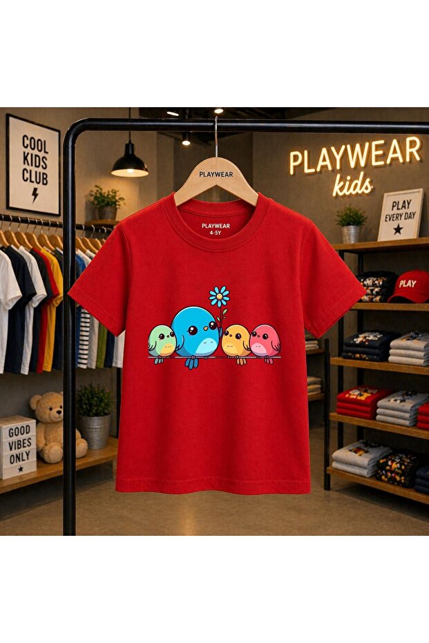 Four Sparrows Daisy Printed 100% Kids Unisex T-Shirt 5 6 -7 8-9 10 -11 12 Years Old