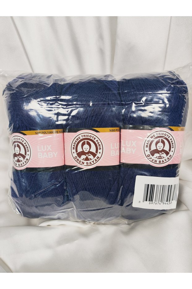 Lux Baby Navy Blue Hand Knitting Yarn Art No:3010 - Nm:3.4 - 100Gr. 340Mt. (3 Pieces) - Color: 019