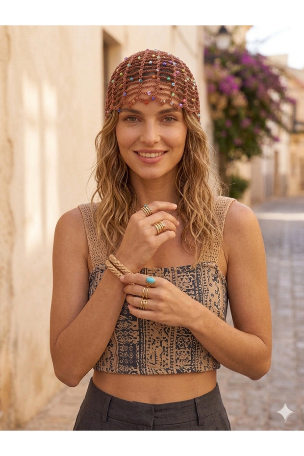 Trend Sequin Mesh Beanie