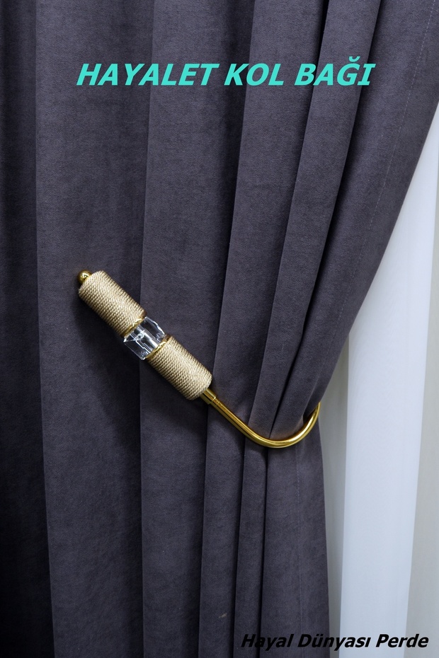 Ghost System Special Design Rope Wrap Curtain Tieback Mounted on Cornice