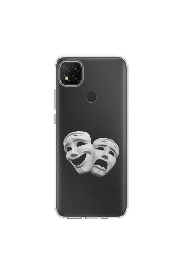 Redmi 9C Compatible Aesthetic Face 6 Design Transparent Case