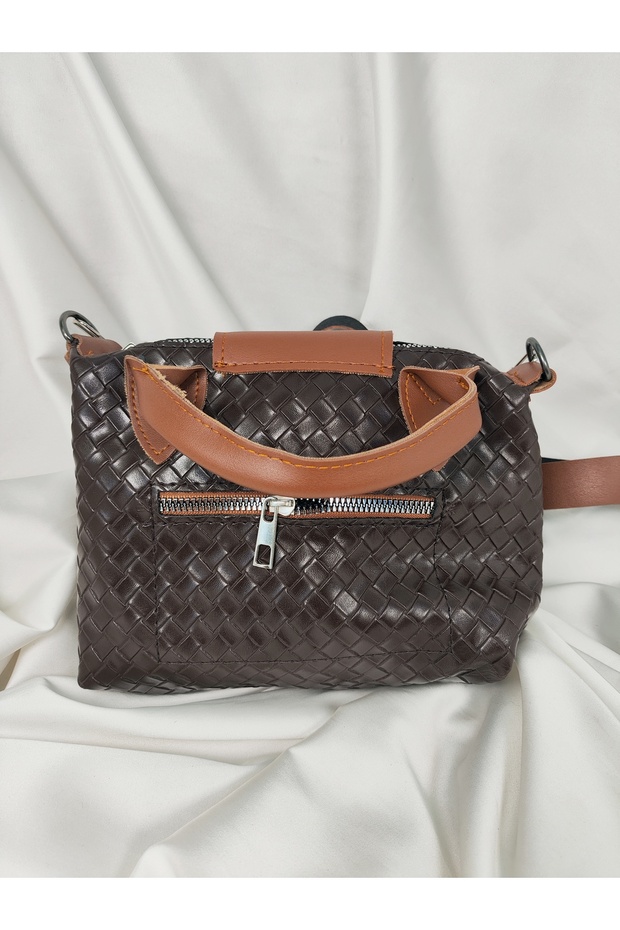 Stylish Flap Bag with Ecru Triangle Logo - 2