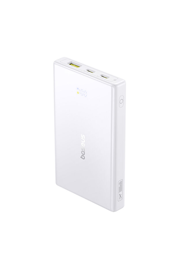 PicoGo 10000mAh Power Bank with Digital Display 20W Fast Charging - USB-A, 2x Type-C - White