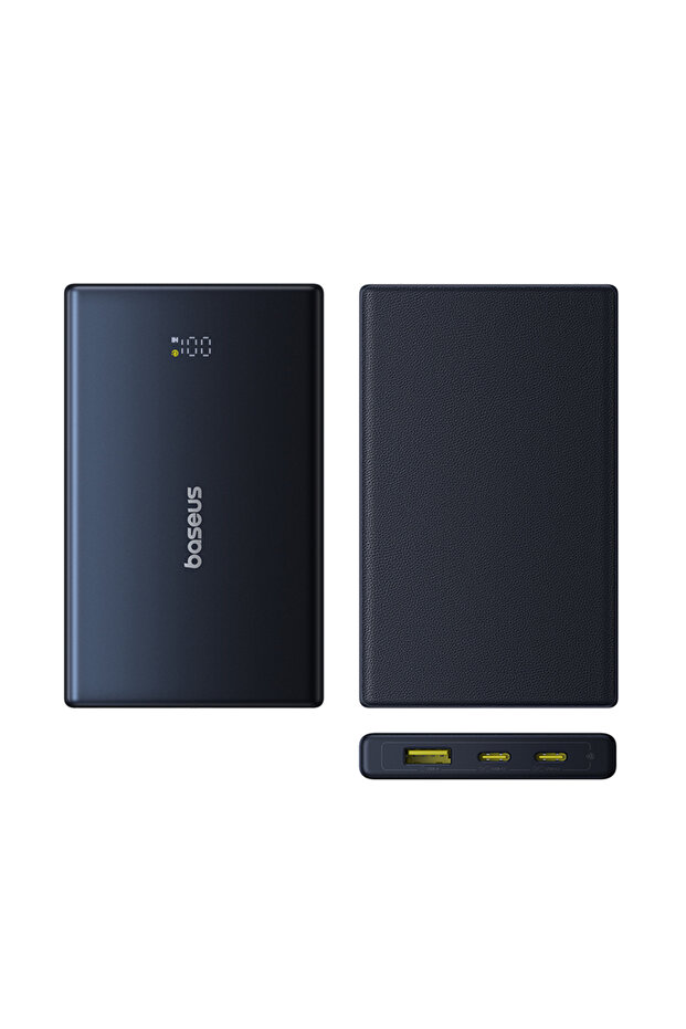 PicoGo 10000mAh Power Bank with Digital Display 20W Fast Charging - USB-A, 2x Type-C - Black
