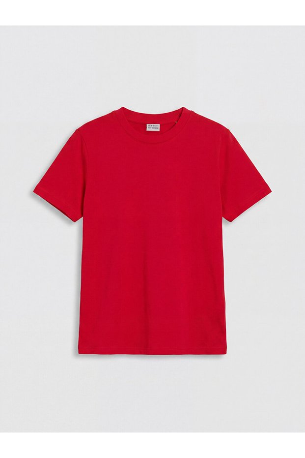 Vizyon New Season Red Crew Neck Short Sleeve Boys' T-Shirt