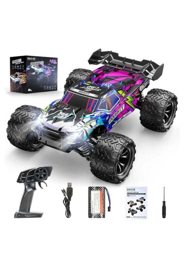 ENOZE Doughty RC Monster Truck, 4WD Remote Control Car, 40 km/h High Speed, All Terrain Off-Road Vehicle, 2.4GHz, Ages 8+, Hobby Truck, fun Activity For Racing Enthusiasts, Great Gift, Kids And Adults