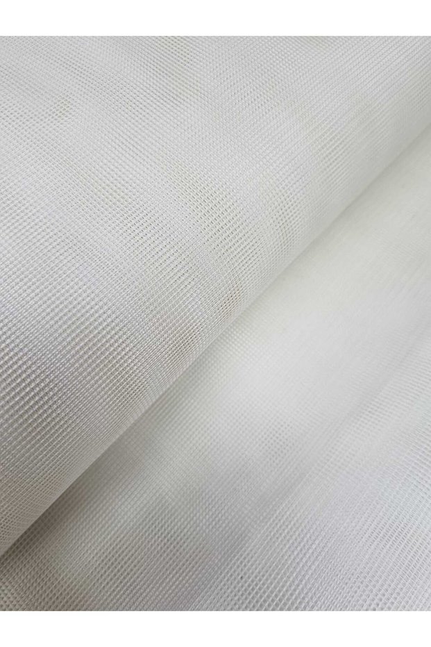 Wire-Cut Tulle, Embroidered Tulle, Square Ankara Tulle (Cream Color 100 X 290)