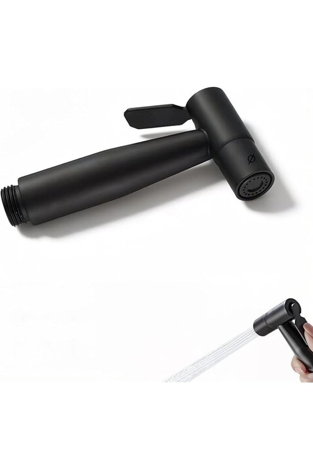 Black 304 Stainless Steel Handheld Bidet Sprayer Head, Adjustable Water Pressure Toilet Bidet