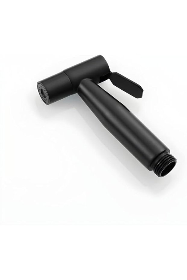 Stainless Steel Handheld Bidet Sprayer for Toilet Cloth Bathroom Diaper Self Cleaning Shattaf Set with adjustable water Pressure Control (Black)