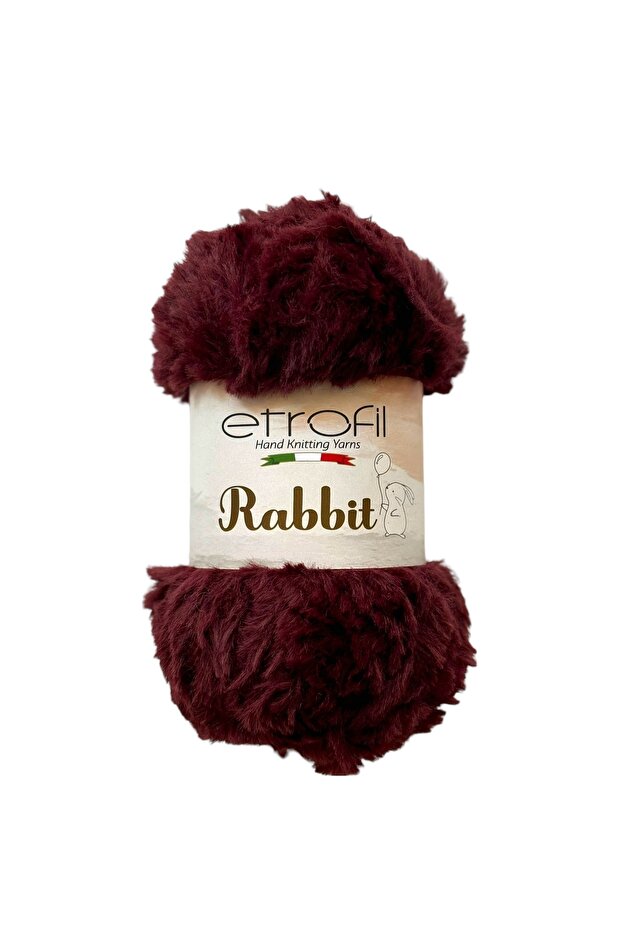 Rabbit Knitting Yarn Burgundy Velvet 100% Polyester 100g 65m (70349)