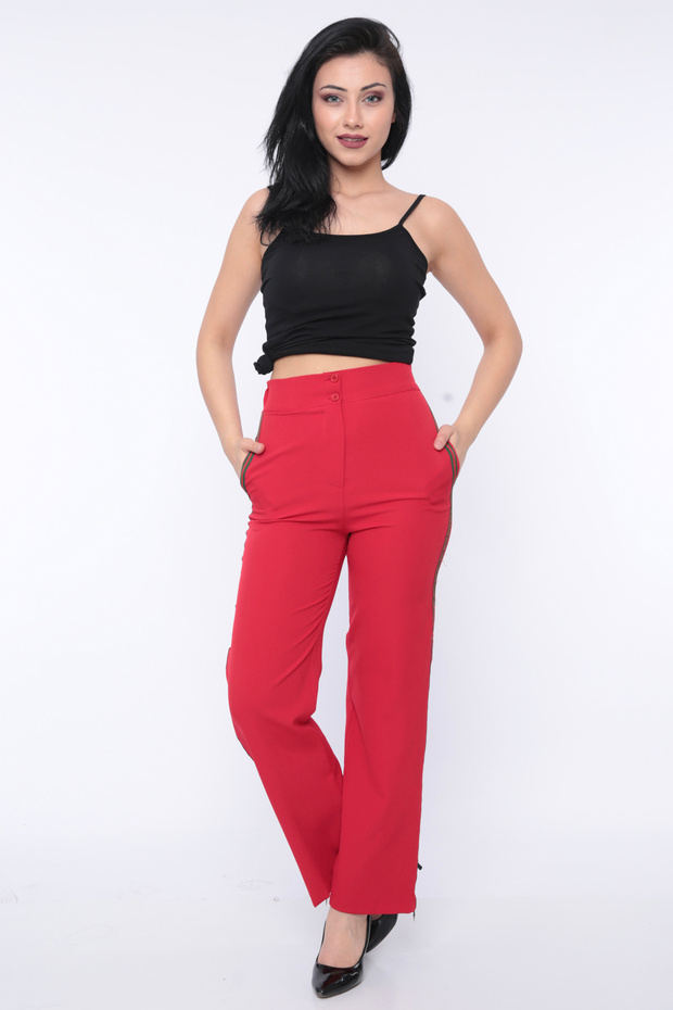 Women's Red Turkish Pants