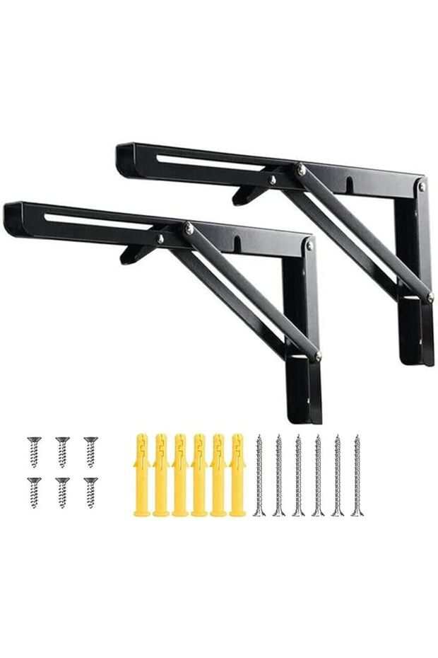 16 inch Folding Shelf Brackets,Pack of 2, Triangle Bracket,Heavy Duty Stainless Steel