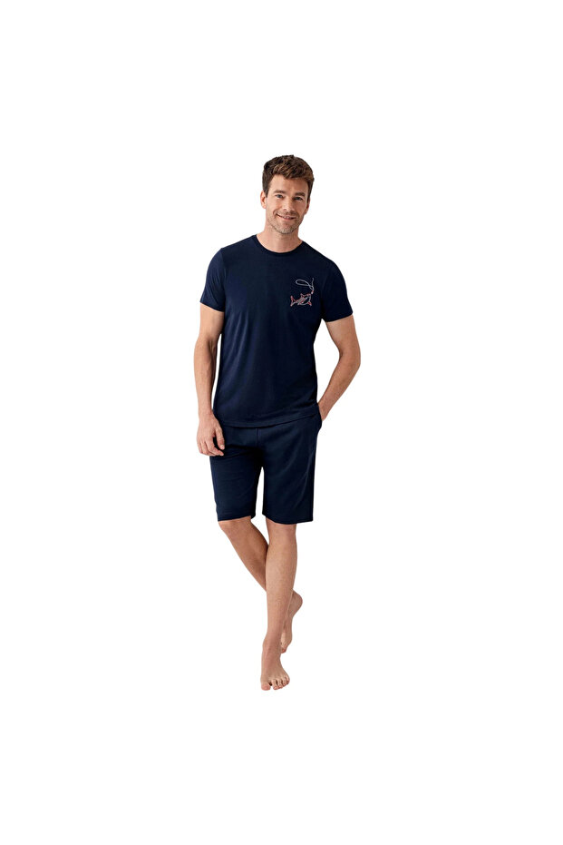 Ar3692-S Men's Summer Double Pajama Set