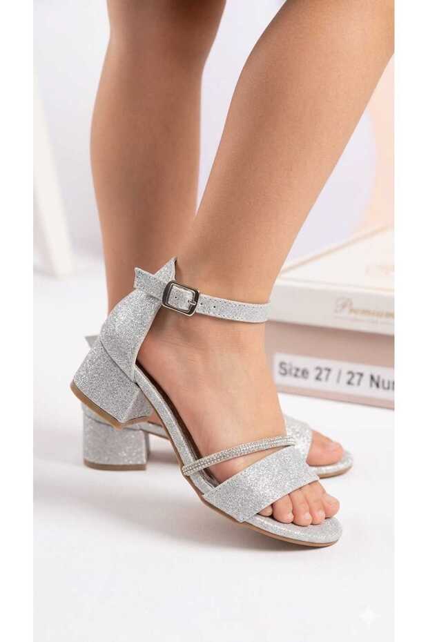 Young Girls' Ankle Strap Evening Dress Heeled Shoes