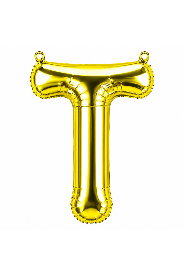 Letter t Foil Balloon Gold Color (76 cm)