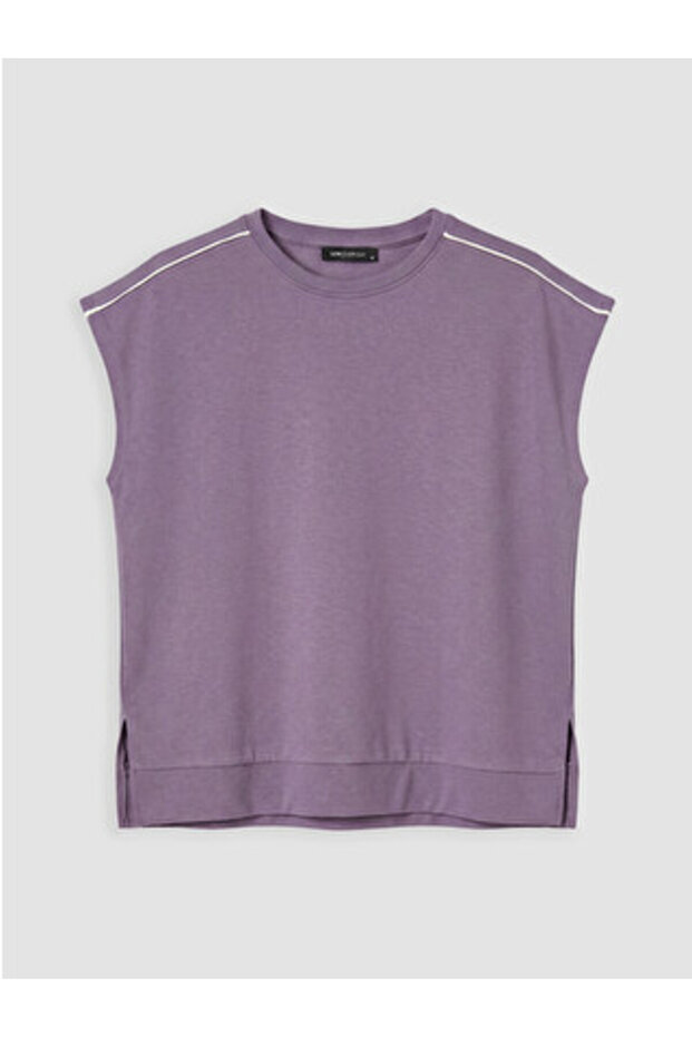 New Season Purple Oversize Soft Touch Women's Undershirt