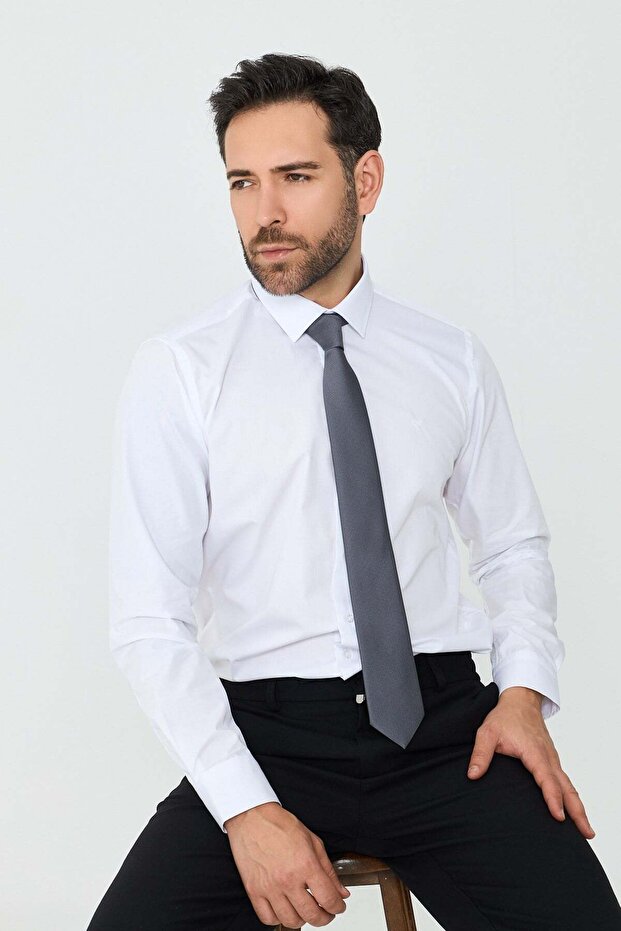Smoked Eyelet Patterned Wide Men's Tie