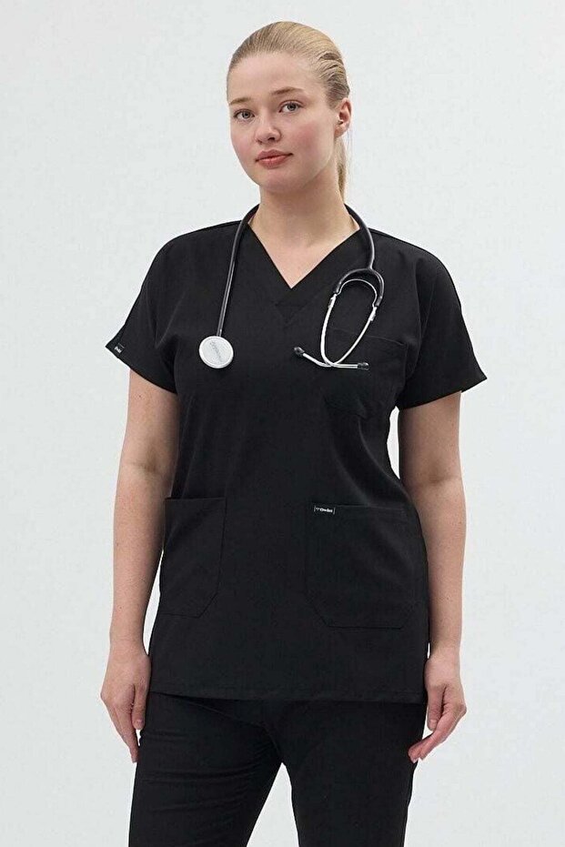 Tunic Boy Short Sleeve Black Jersey Top