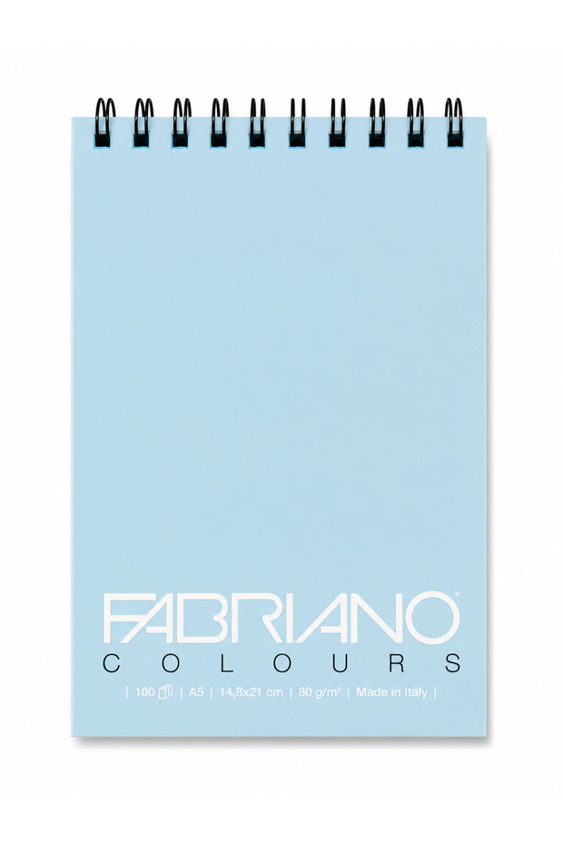 Colours Writing Pad A5 100 Pages Spiral Bound - Celeste