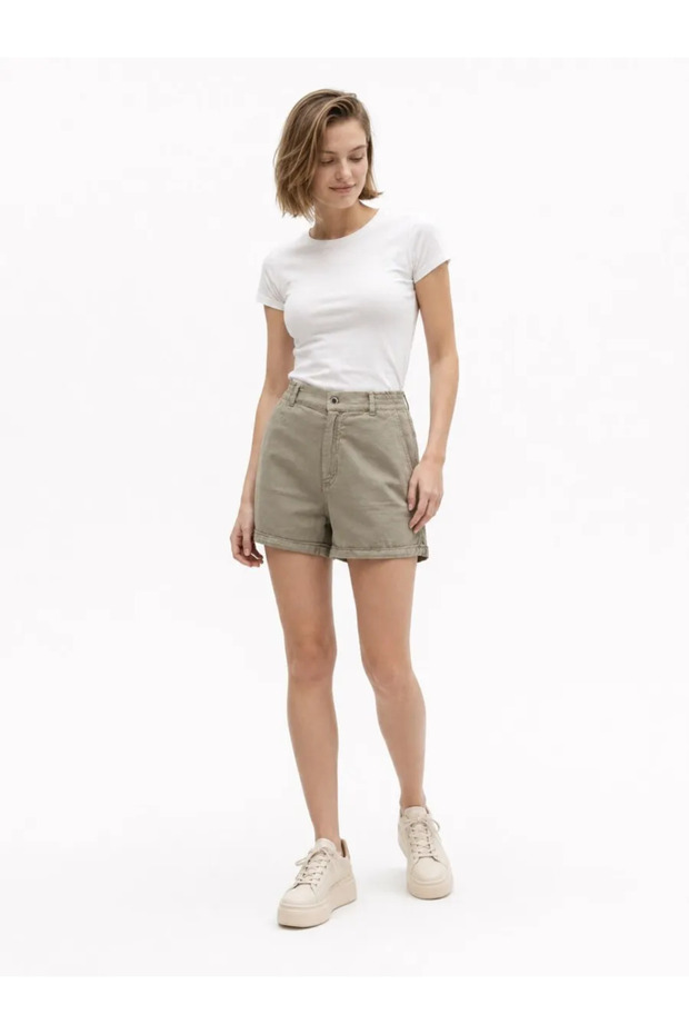 Women's Denim&Canvas Shorts Lf2043542
