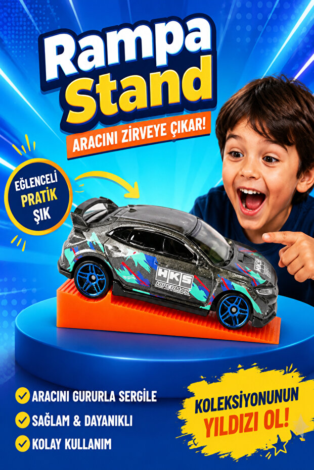 Model Car Display Stand 1/64 Scale Diecast Set 20 Pcs