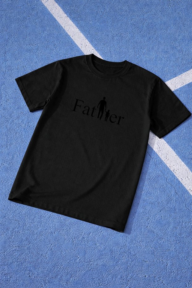 Dad T-Shirt Father's Day Oversize 100% Cotton Printed Men's T-Shirt Comfortable Fit
