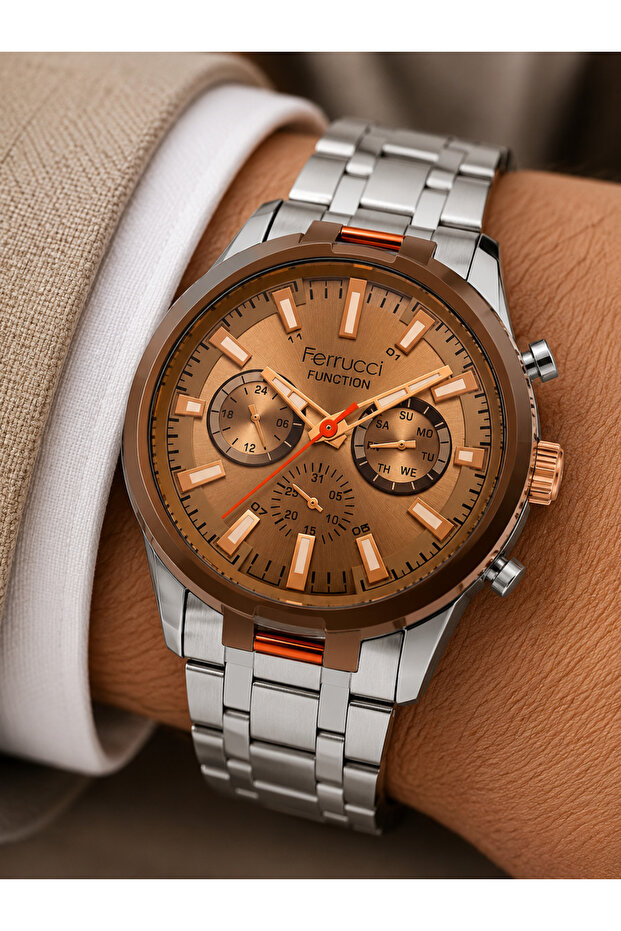 Men's Wristwatch Steel Band Silver Color Function Casual and Classic Style Gift Boxed