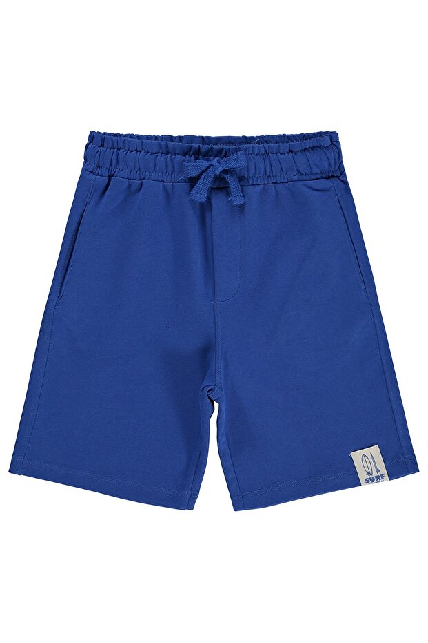 Basic Labelled Capri for 6-9 Years - Blue