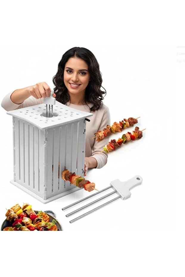 BBQ Meat Skewer Maker Box | 36-Hole Kebab Maker for Fast & Uniform Skewers