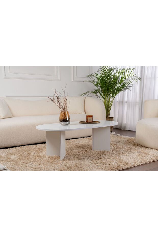Sable Modern Coffee Table 119cm W - White M.SH.29166.7