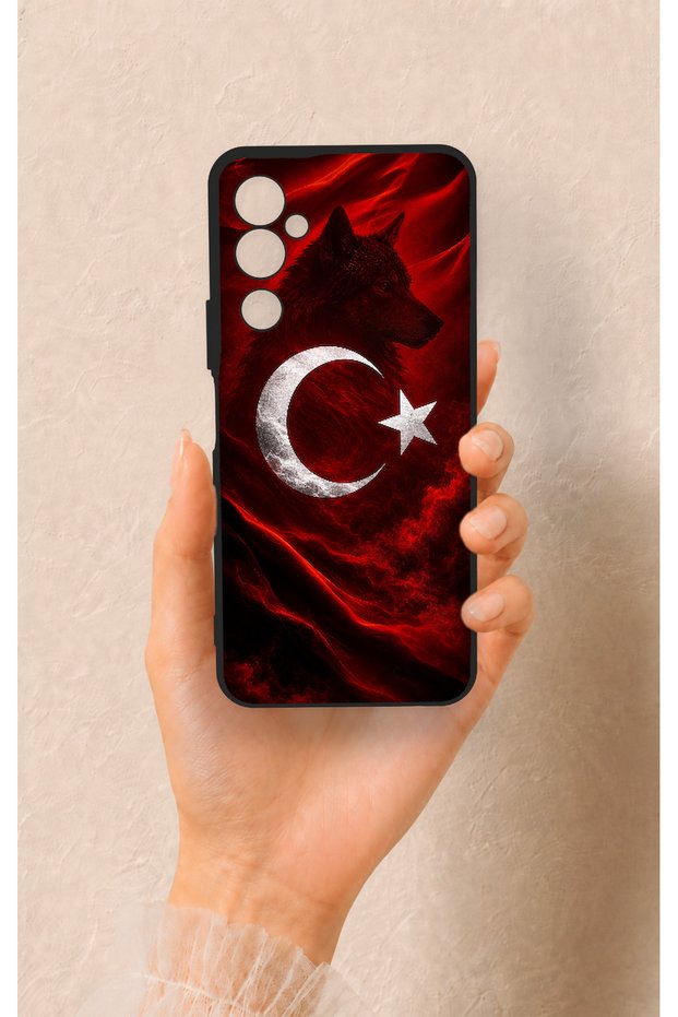 Tecno Pova Neo 2 Compatible Wolf Turkish Flag Patterned Silicone Case