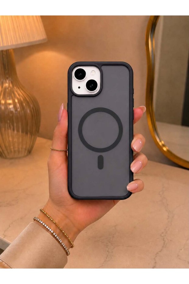 iPhone 14 Plus/ 15 Plus Compatible Case Magsafe Compatible Premium Matte Back Frosted Phone Case