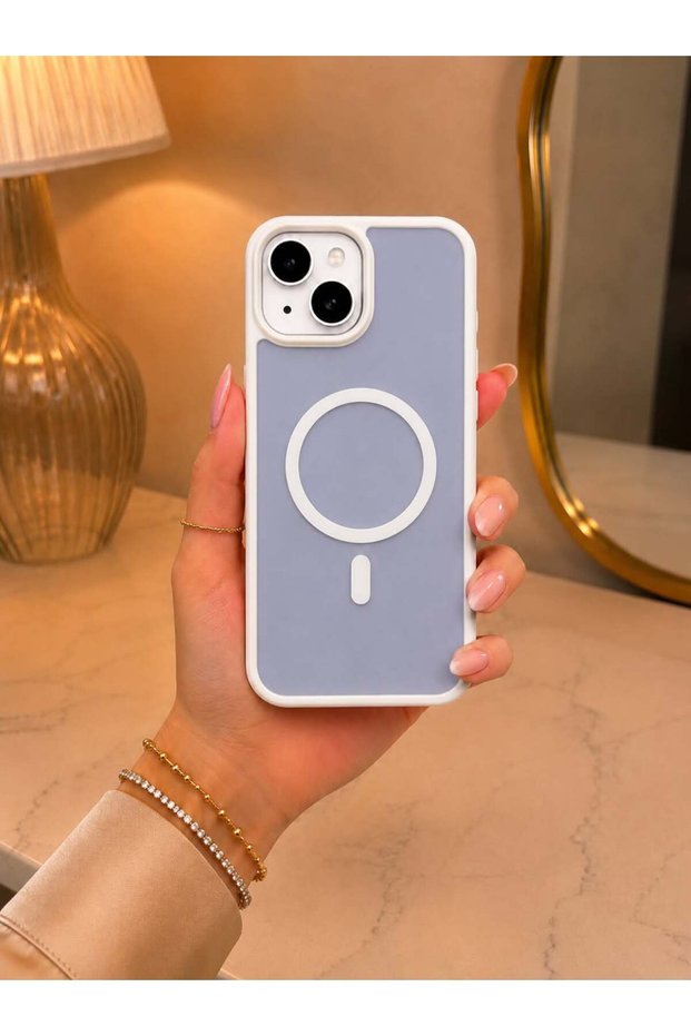iPhone 14 Plus/ 15 Plus Compatible Case Magsafe Compatible Premium Matte Back Frosted Phone Case