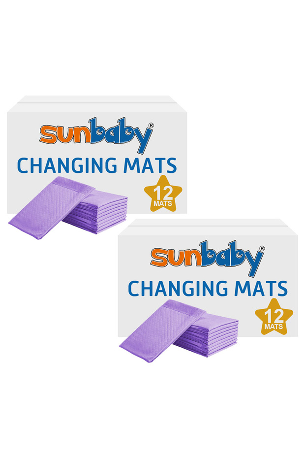 - Disposable Changing mats (45x60cm) Large, Pack Of 12 - Lavender