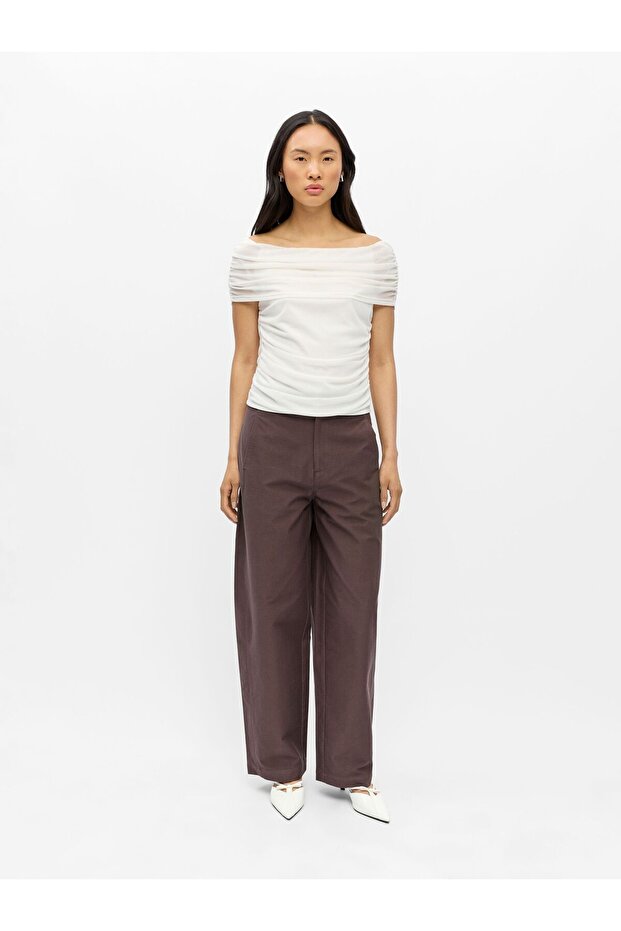 Top cu umerii goi Gerafftes - 4