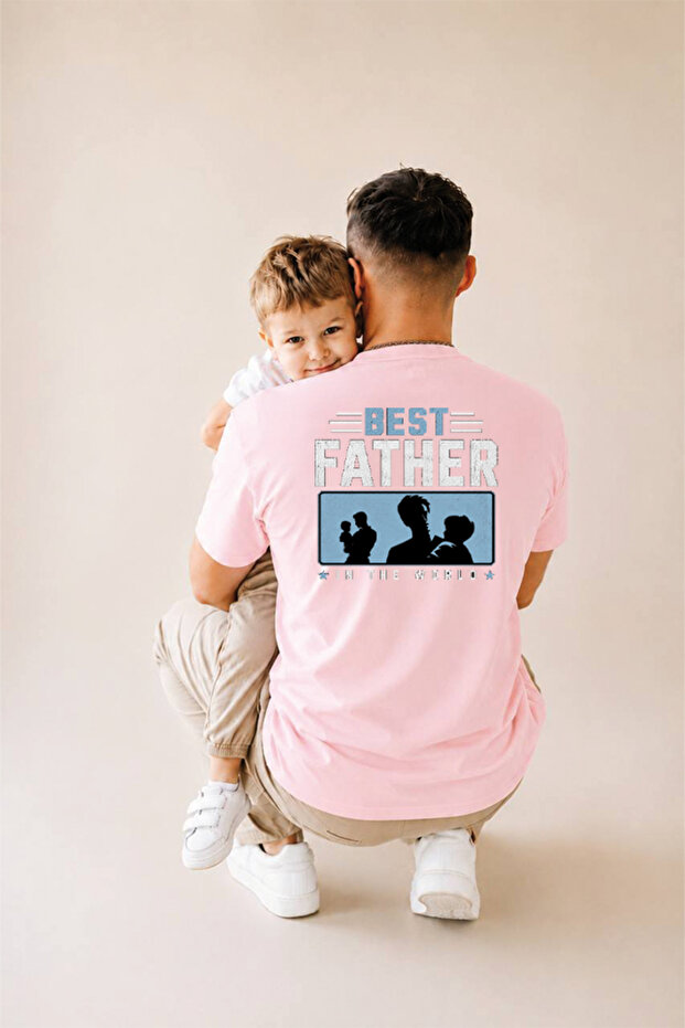 Father's Day Gift, Father-Child Combination, 100% Cotton Oversize T-Shirt
