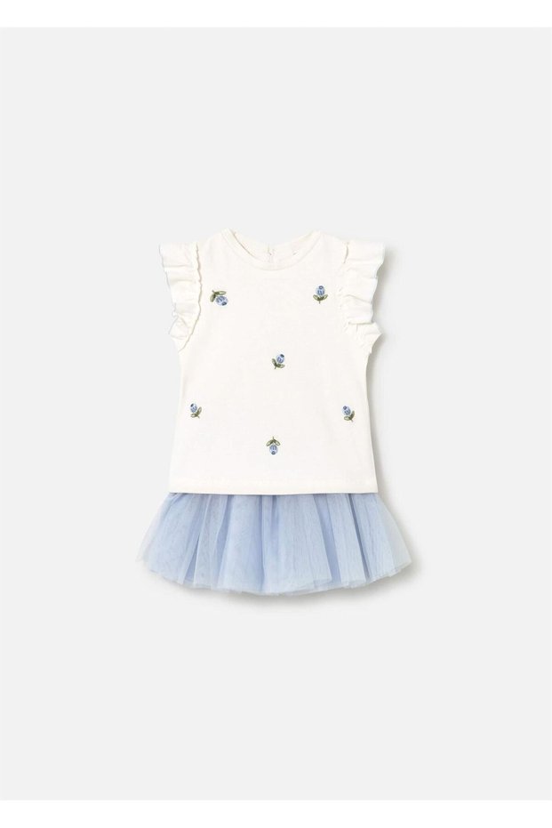 Baby Girl Tulle Skirt T-Shirt Set Blue 1933