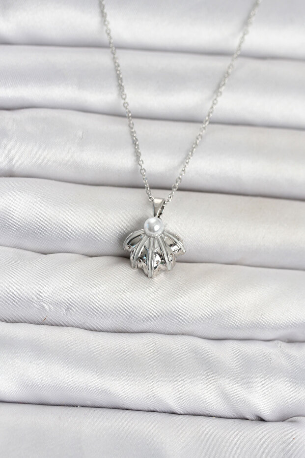 Chain Silver Color Sea Shell Model Women's Necklace - Ebj260612W43954