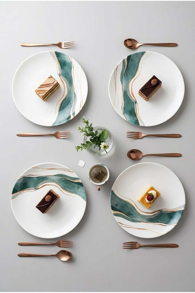 Breeze Cake Plate Porcelain 19 cm Set of 6