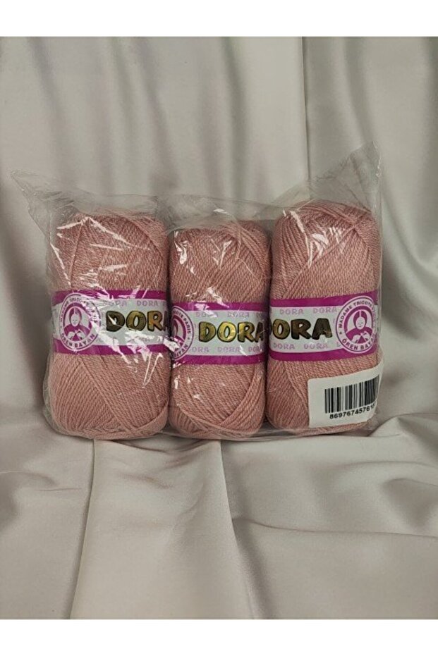 Dora Light Pink Hand Knitting Yarn (3 Pieces) - Color: 119