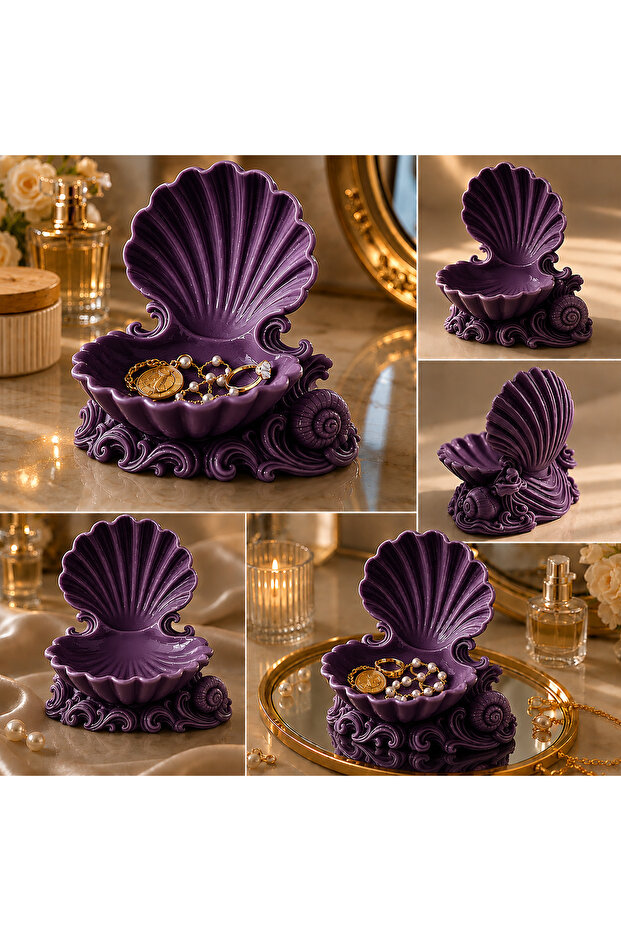 Seashell Jewelry and Gem Organizer – Decorative Oyster Design – 3D Printing – 12X12X13 cm