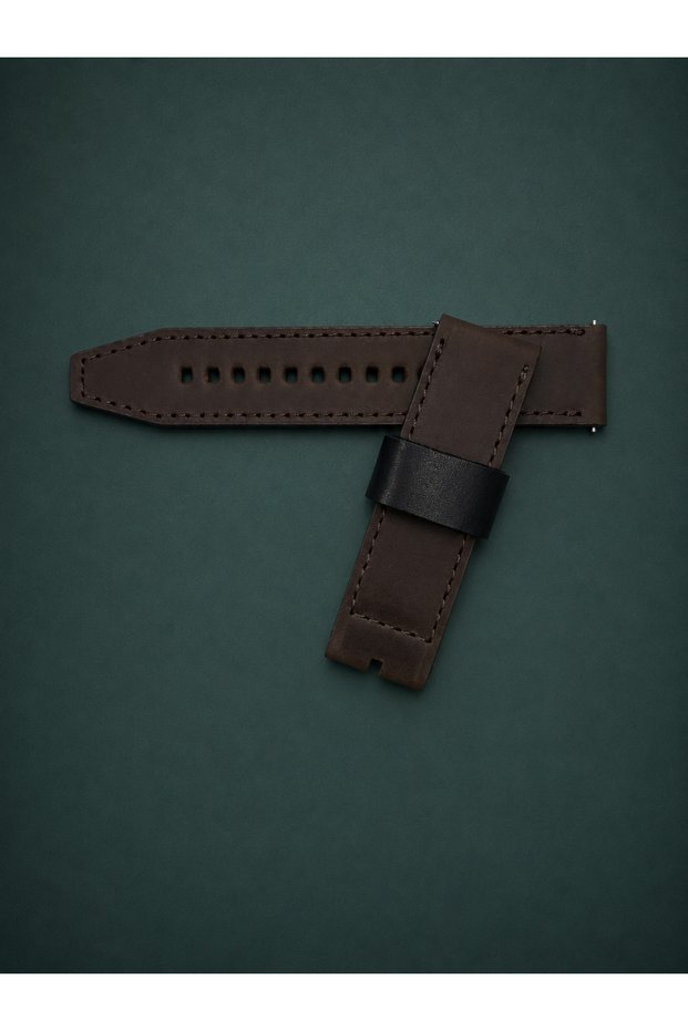 Fossil Compatible Genuine 22Mm/22Mm Brown Watch Band Premium Handcrafted