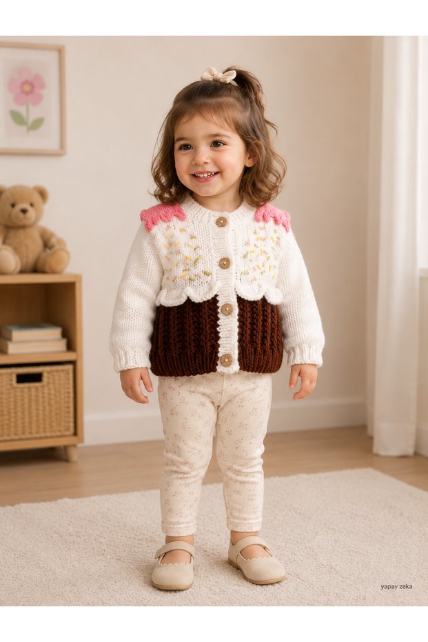 Hand-Knitted Baby Cardigan Hobilankahandmade