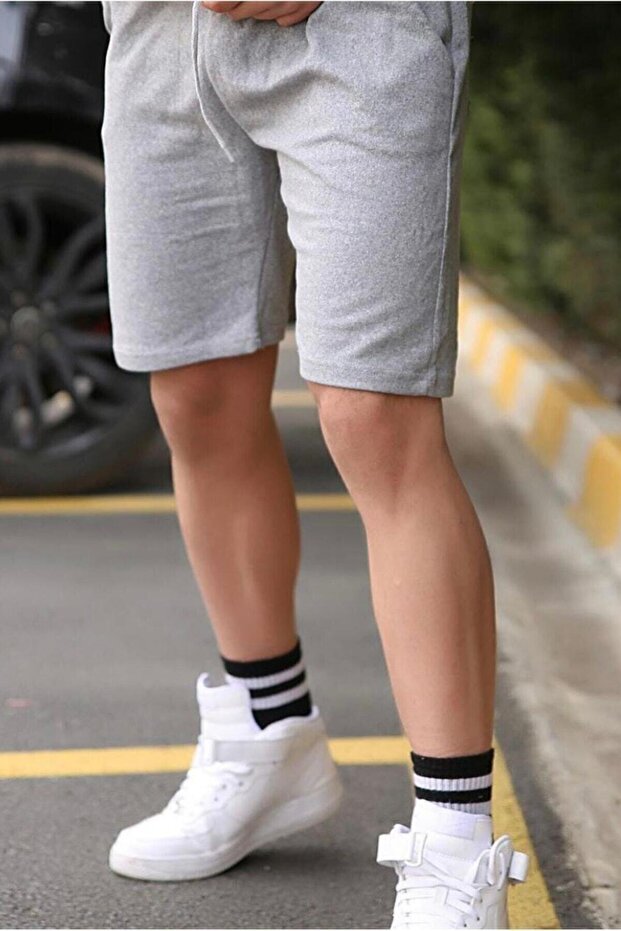 Smm- Men's Gray Combed Cotton Shorts