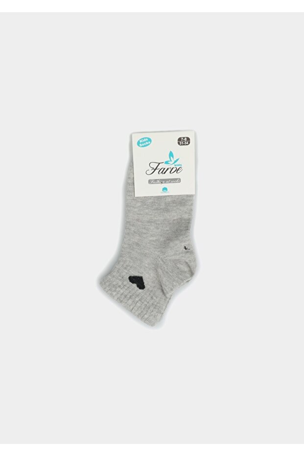 Gray Heart Socks Gray