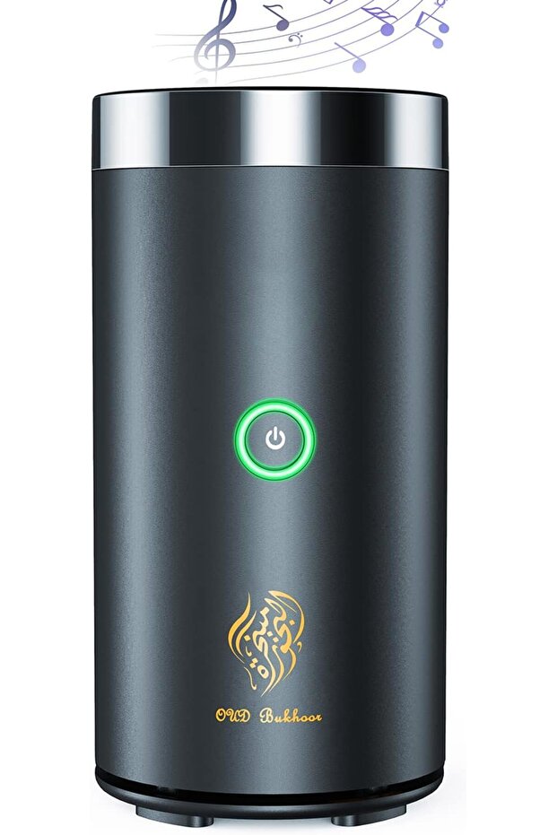 مبخرة كهربائية 2 في 1 مع مكبر صوت بلوتوث للعطور العربية، مبخرة صغيرة للسيارة والمنزل، قابلة لإعادة الشحن عبر USB